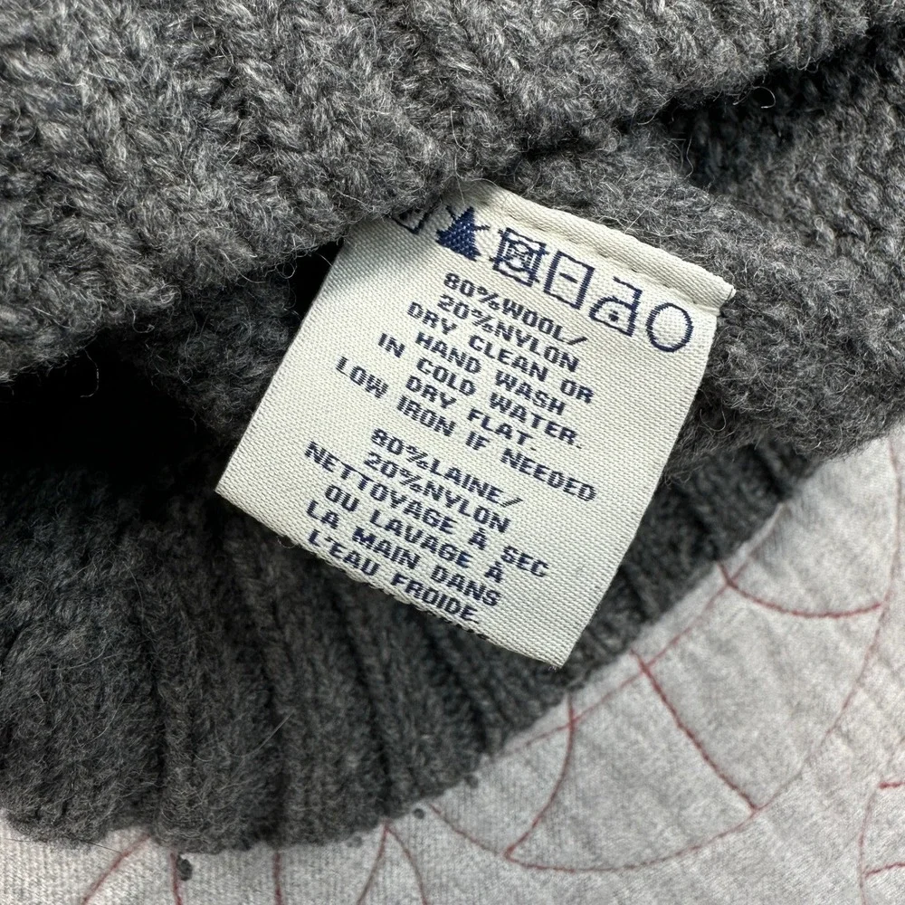 Schott Bros Sweater Gray Wool Blend Reindeer Trees / Mens Medium